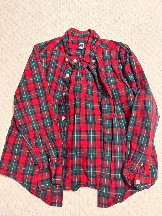 Janie and Jack Other - Janie & Jack Red & Green Plaid Kids Button-Up Shirt